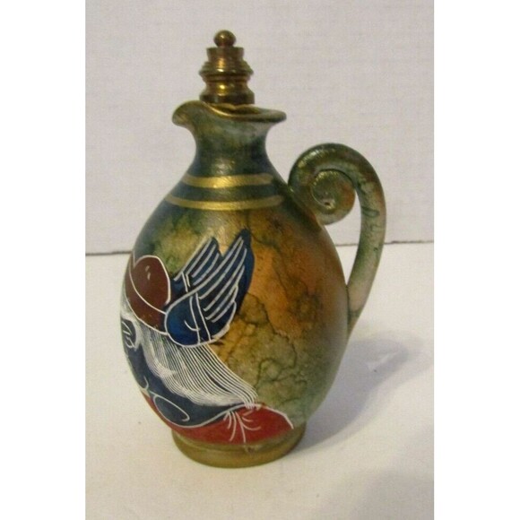 Rare Greek Perfume Bottle VintageCeramic Amphora Jug Venus with Stopper - Picture 2 of 6